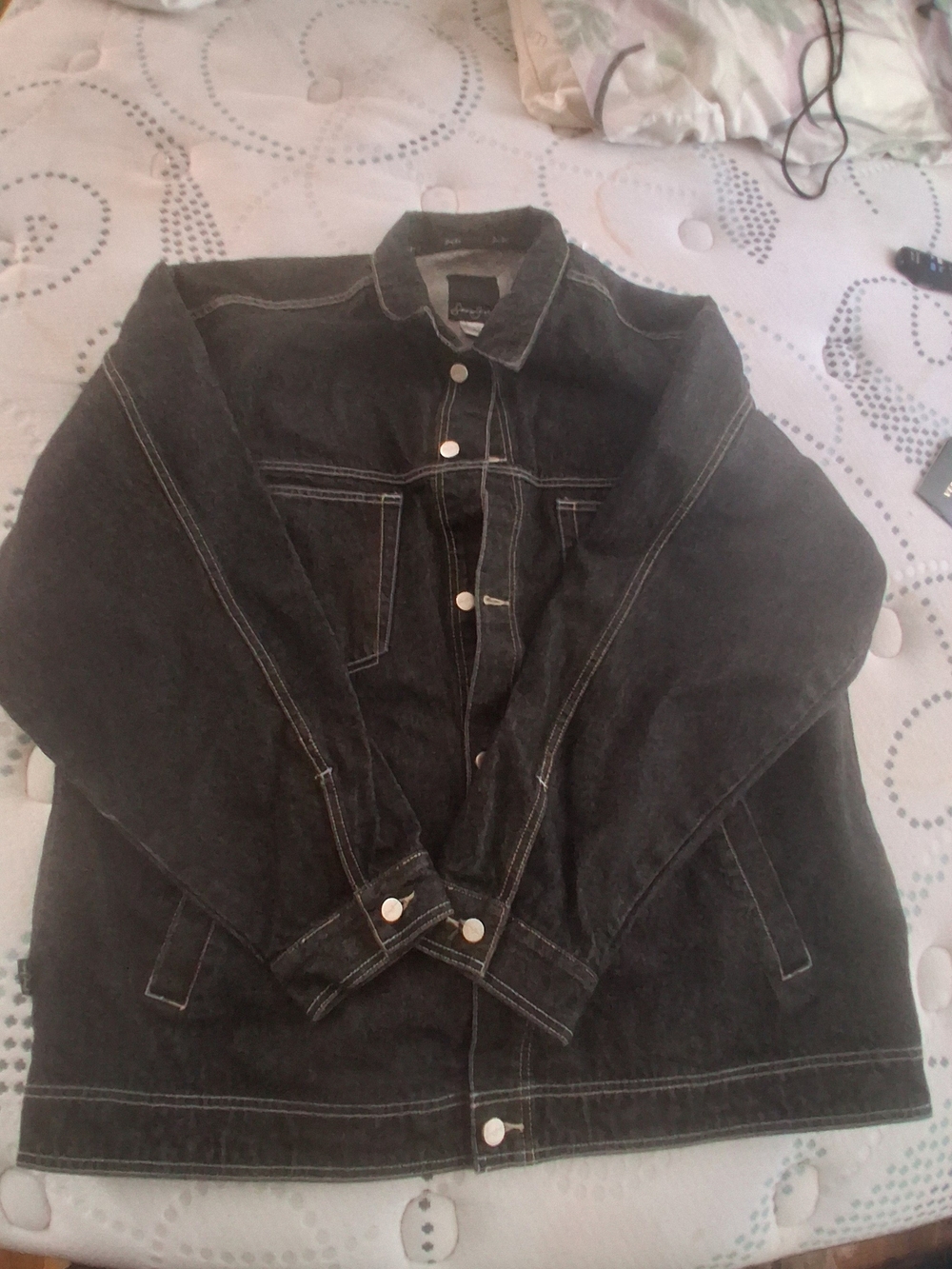 Men's Blue Denim Jacket - Classic Button-Front